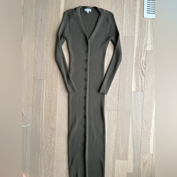 Calvin Klein Ribbed Green Dress - Picture 6 of 9